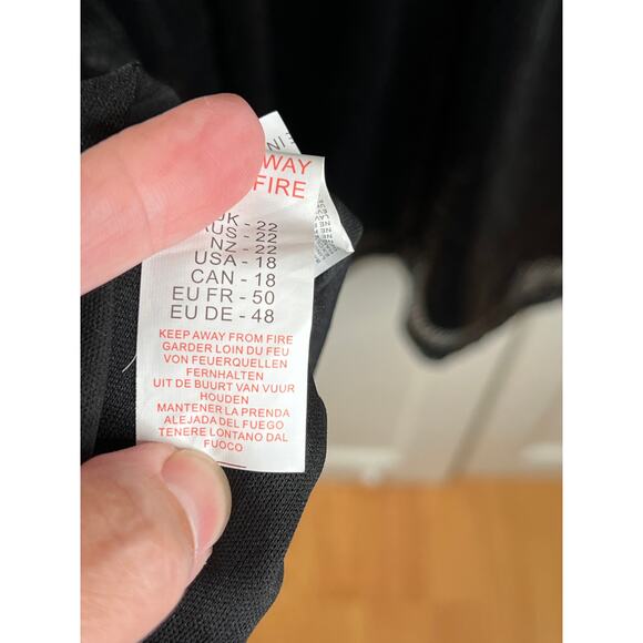 Boohoo Size 18 Sequin Kimono Sleeve Skater Dress Black Cocktail Party - Picture 8 of 14